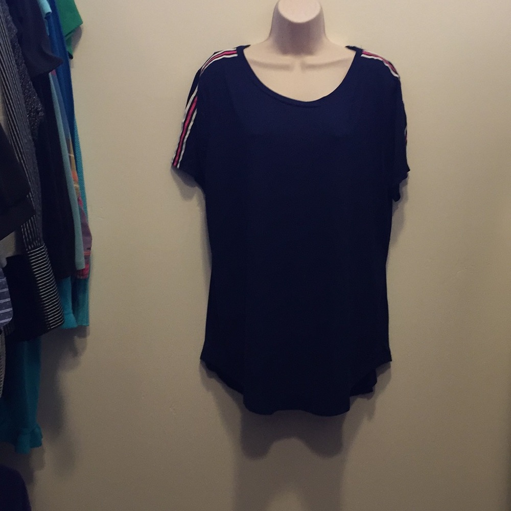 NWT Poof New York 2X navy blue short sleeved shirt